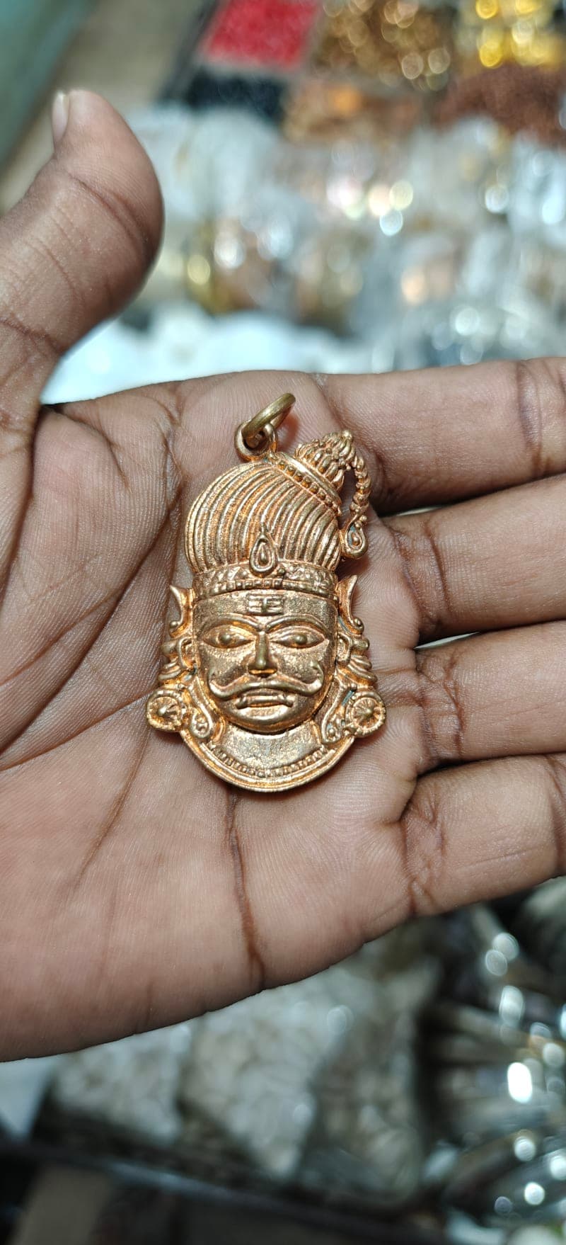 Karuppasamy face pendant